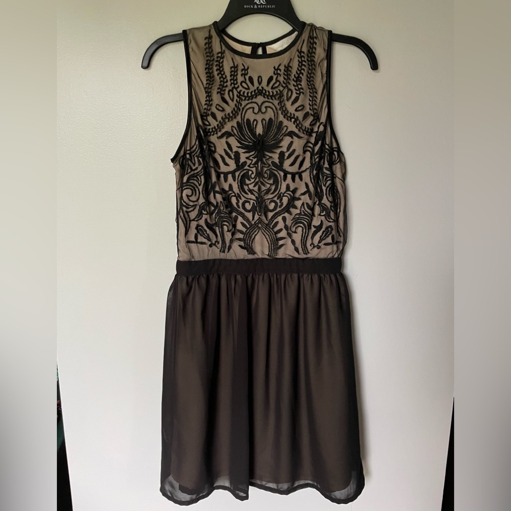 Charming Charlie Black/Nude Dress, Size M